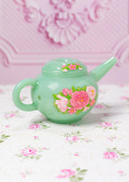 Canna Style JADE FLORAL TEAPOT PIPE