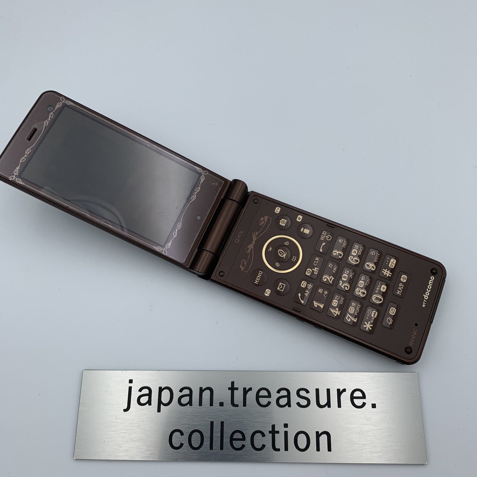 docomo Q-pot. SH-04C Choco Foma Japanese Flip Phone garakei keitai Rare Japan