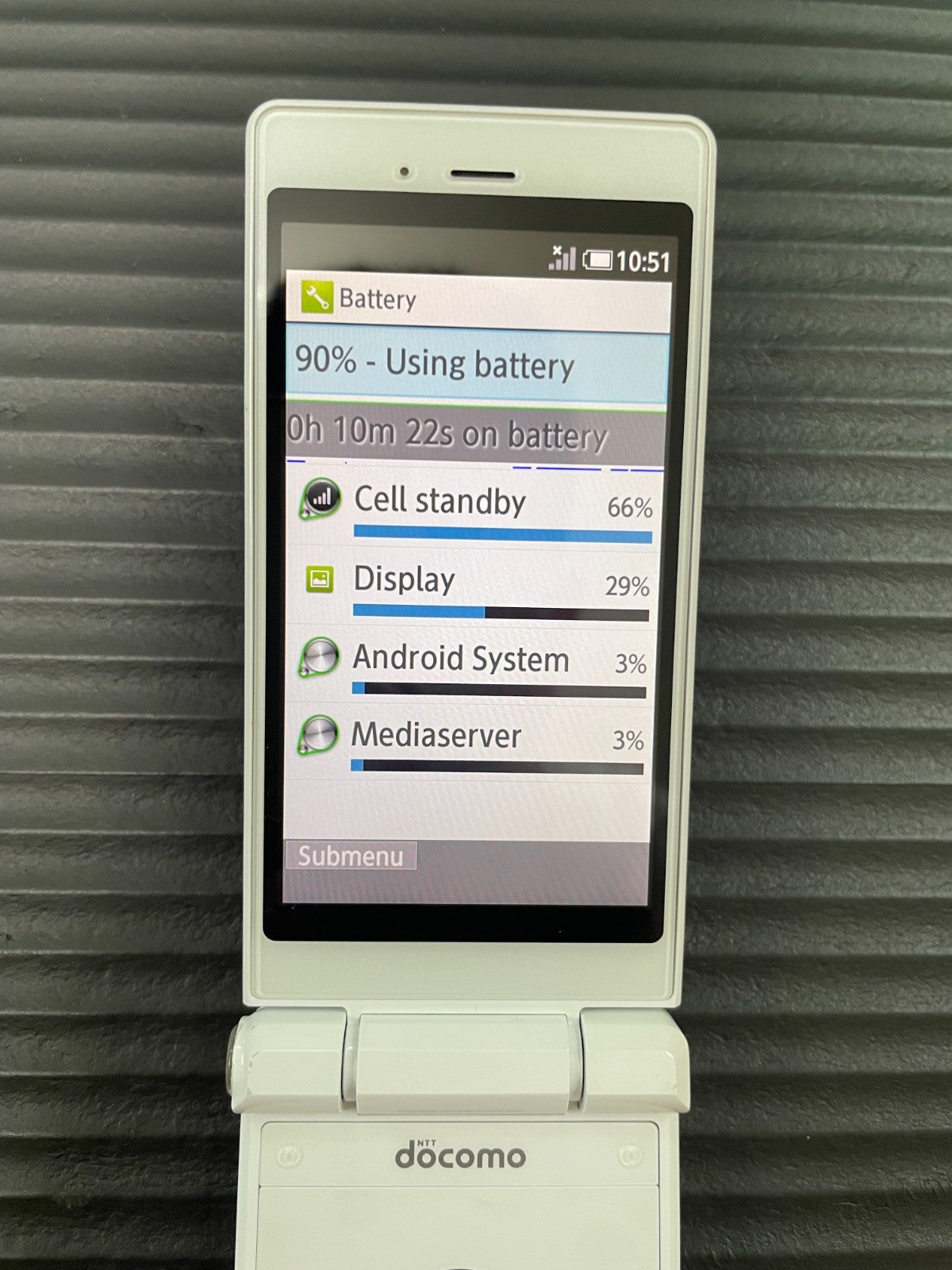 SHARP AQUOS KEITAI SH-06G Docomo Unlocked Android Flip Phone White English Japan