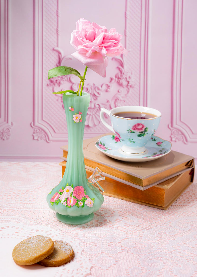 Canna Style JADE FLORAL VASE BONG